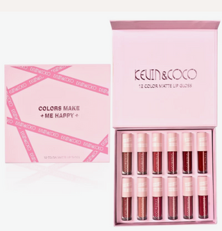 KEVIN&COCO - Colors Make Me Happy Matte 12 Color Lip Gloss