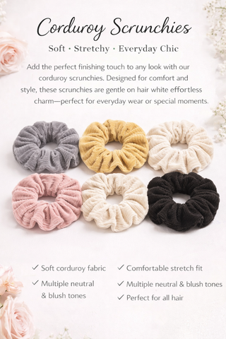 PRINCESS- Corduroy Scrunchies